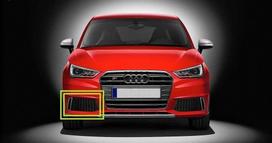 VAG NAUJAS ORIGINALUS AUDI S1 15-17 PRIEKINIS BUFERIS DEŠINĖS PUSĖS ORA VADOVAS GROTELĖS ALIUMINIO MATINIS