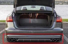 VAG Naujas originalus AUDI A6 S6 juodas galinis platininio pilko bamperio spoileris 4G0807521M1RR OEM