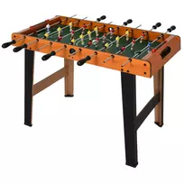 Stalo futbolo žaidimas su nerūdijančio plieno strypais, paaugliams ir suaugusiems, 84,5x40x61,2 cm, Juodas - HOMCOM