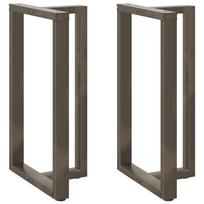 Baro stalo kojos, T formos, 2 vnt., juodos, 60x35x(100-101) cm, plienas