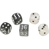 Philos Backgammon Dice Set black/white 16 mm