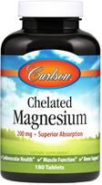 Carlson Labs chelatinis magnis, 200 mg - 180 tablečių