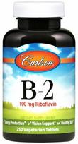 Carlson Labs vitaminas B - 2, 100 mg - 100 vegetariškų tablečių