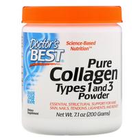 Doctor's Best grynas 1 ir 3 tipų kolagenas, milteliai - 200 g