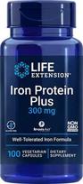 Life Extension geležies baltymai plius, 300 mg – 100 kapsulių