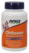 NOW Foods chitozanas, 500 mg plius chromas – 120 kapsulių