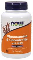 NOW Foods gliukozaminas ir chondroitinas su MSM - 90 kapsulių