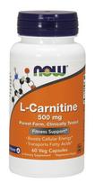 NOW Foods L - karnitinas, 500 mg - 60 kapsulių
