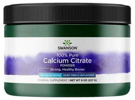 Swanson kalcio citrato milteliai, 100 % gryni ir be pieno produktų – 227 g