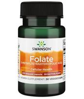 Swanson folatas (5 - metiltetrahidrofolio rūgštis), 400 mcg – 30 kapsulių