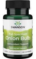 Swanson pilno spektro svogūnų skonio stipriklis, 400 mg – 60 kapsulių