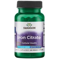 Swanson geležies citratas, 25 mg – 60 kapsulių