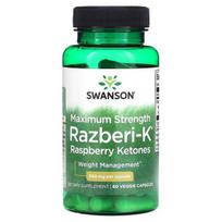 Swanson Razberi - K, 500 mg maksimalios stiprumo – 60 kapsulių