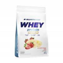 Allnutrition išrūgų baltymų koncentratas Premium, braškių ir bananų skonio – 700 g