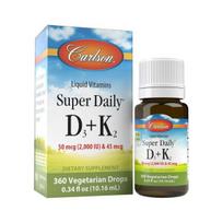 Carlson Labs Super Daily D3 + K2, 2000 TV - 10 ml.