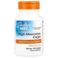 Doctor's Best didelės absorbcijos kofermentas Q10 su BioPerine, 100 mg – 120 kapsulių