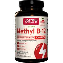 Jarrow Formulas Methyl B - 12, 5000mcg (vyšnių) - 60 kramtomųjų tablečių