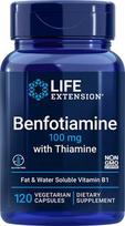 Life Extension Benfotiaminas su tiaminu, 100 mg – 120 kapsulių, skirtas