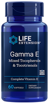 Life Extension Gamma E mišrūs tokoferoliai ir tokotrienoliai – 60 kapsulių