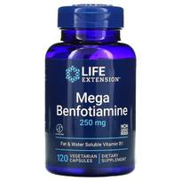 Life Extension mega benfotiaminas, 250 mg - 120 kapsulių