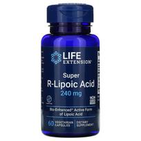 Life Extension Super R - lipoinė rūgštis, 240 mg – 60 kapsulių