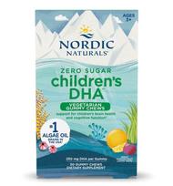 Nordic Naturals vaikams skirti DHA vegetariški kramtomieji guminukai su aistros vaisiais ir citrina, 250 mg – 30 guminukų
