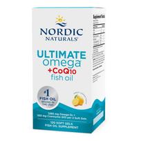 Nordic Naturals Ultimate Omega + CoQ10, 1280 mg citrinų skonio – 120 kapsulių