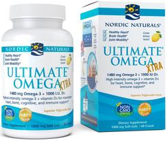 Nordic Naturals Ultimate Omega Xtra, 1480 mg citrinų skonio – 60 kapsulių