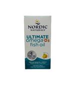 Nordic Naturals Ultimate Omega - D3 žuvų taukai, 1280 mg citrinų skonio – 120 kapsulių