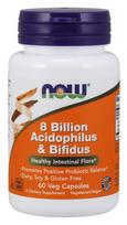 NOW Foods 8 Billion Acidophilus & Bifidus – 60 kapsulių