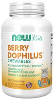 NOW Foods BerryDophilus Kids kramtomosios tabletės – 120 kramtomųjų tablečių