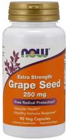 NOW Foods vynuogių sėklų skonio, 250 mg ypač stipraus skonio – 90 kapsulių
