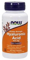 NOW Foods hialurono rūgštis, 100 mg dvigubo stiprumo – 60 kapsulių