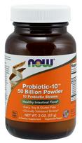 NOW Foods Probiotic - 10, 50 milijardų miltelių – 57 g