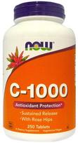 NOW Foods Vitamin C - 1000 su erškėtuogėmis - pailginto atpalaidavimo - 250 tablečių