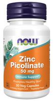 NOW Foods cinko pikolinatas, 50 mg – 30 kapsulių
