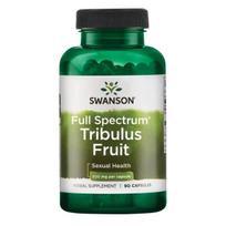 Swanson plataus spektro tribuluso vaisių skonio kapsulės, 500 mg – 90 kapsulių