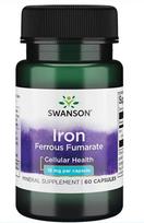 Swanson Iron (geležies fumaratas), 18 mg – 60 kapsulių