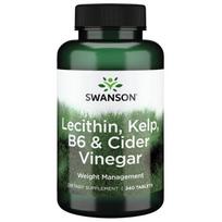 Swanson lecitinas, rudadumbliai, vitaminas B6 ir obuolių sidro actas – 240 tablečių