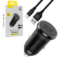 Blavec Automobilinis įkroviklis BS-01A-C Road - USB - QC 3.0 18W su USB to Type C cable (CCBS01ACR-UB) juodas