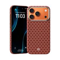 Benks Magnetic Armor Air Grid Kevlar dėklas Metal Frame 600D (H069), skirtas iPhone 17 Pro, oranžinis