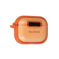 Liavec SlideLock Dėklas for Apple AirPods Pro 3 skaidrus-oranžinis