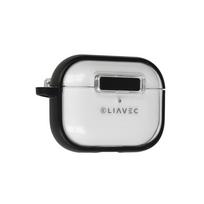 Liavec SlideLock Dėklas for Apple AirPods Pro 3 skaidrus-juodas