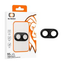 Tempered stiklas Tel Protect 95% AR+AF Full Metal kameros apsauga on camera for Iphone 17 juodas (camera island)