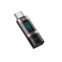 Yesido adapteris OTG GS24 - Type C (vyras) į Type C (moteris) - su LCD ekranu juodas
