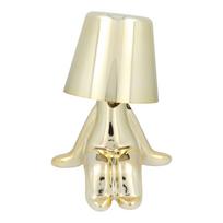 Stalo lempa prie lovos GOLD MAN Art Deco sėdinti (versija 6) MLTL