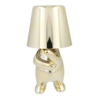 Stalo lempa prie lovos GOLD MAN Art Deco stovintis (versija 3) MLTL