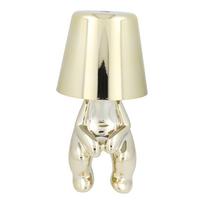Stalo lempa prie lovos GOLD MAN Art Deco sėdinti (versija 2) MLTL