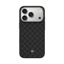 "Benks" magnetinis šarvas "Pro Armor Grid Kevlar korpusas su metaliniu rėmeliu 600D (Y069), skirtas "Iphone 17 Pro", juodas