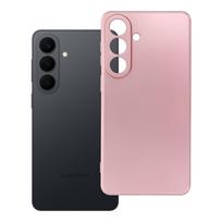 Metalinės išvaizdos dėklas telefonui SAMSUNG S26 Plus rožinis